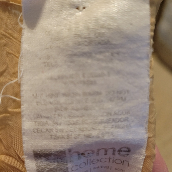 JC Penney Gold Sheer fully hemmed scarf valence swag topper (2 panels) - Picture 9 of 9